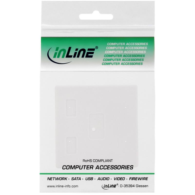 InLine® Anschlussdose Aufputz für 2x Keystone RJ45 Buchse weiß