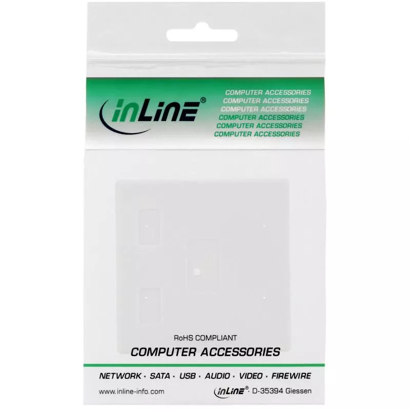 InLine® Anschlussdose Aufputz für 2x Keystone RJ45 Buchse weiß