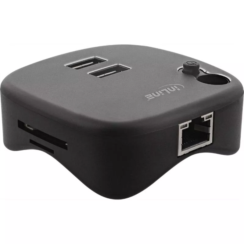InLine® USB 3.0 Multihub schwarz