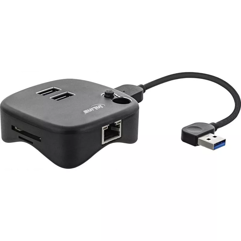 InLine® USB 3.0 Multihub schwarz
