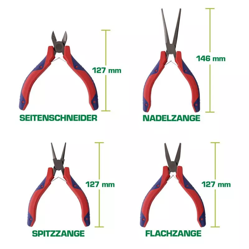 InLine® Elektronikzangen Set 8teilig