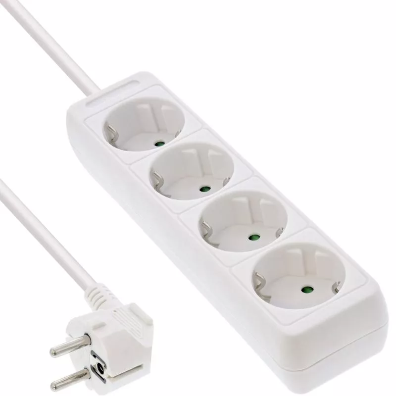 Steckdosenleiste 4-fach – Schutzkontakt – 1,5 m – weiß