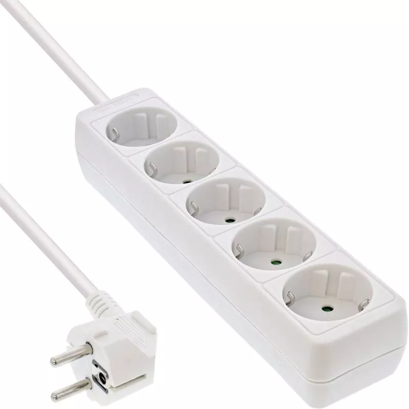 Steckdosenleiste 5-fach – Schutzkontakt – 1,5 m – weiß