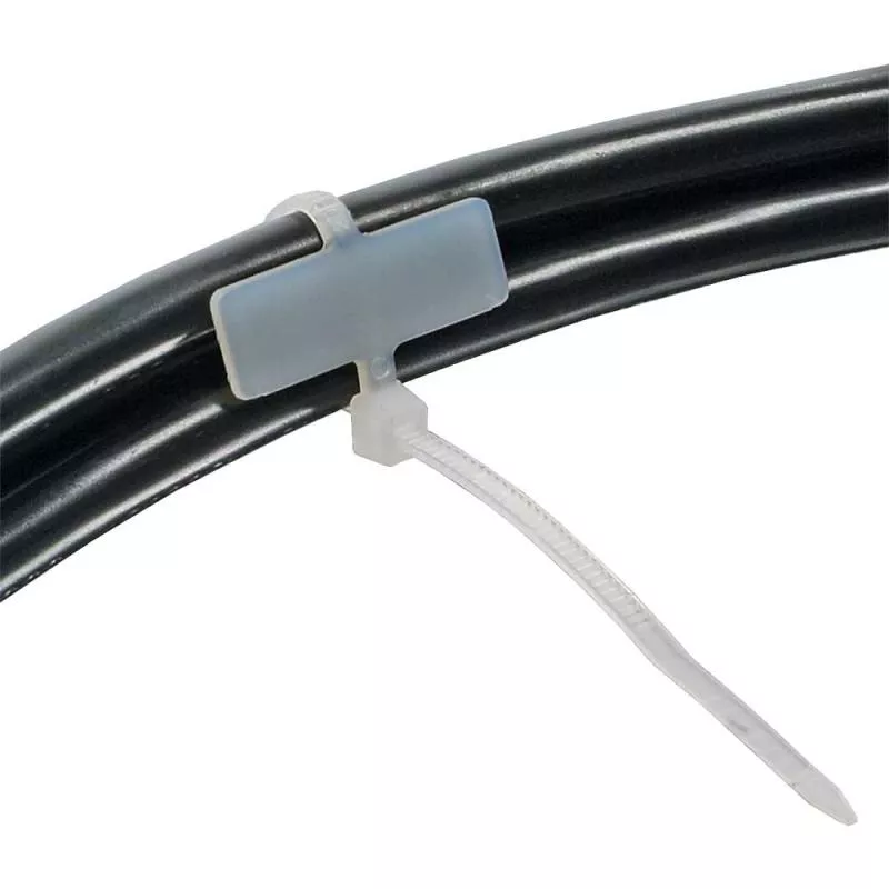 InLine® Kabelbinder Länge 100mm Breite 2,5mm Markierfeld quer 8x24mm 100 Stück