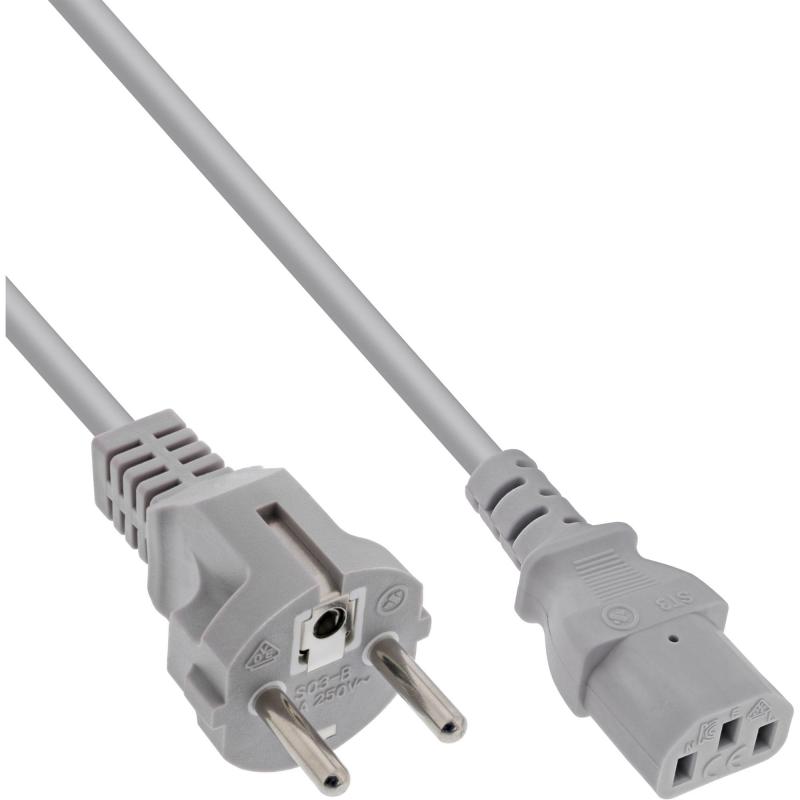 Kaltgerätekabel C13 – Schutzkontaktstecker gerade