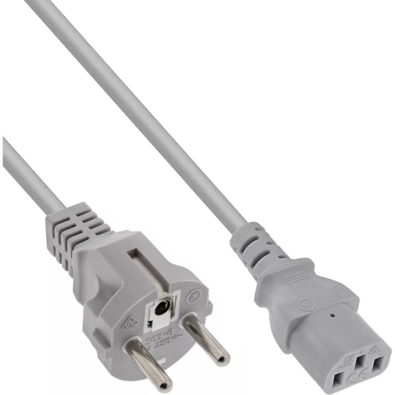 Kaltgerätekabel C13 – Schutzkontaktstecker gerade