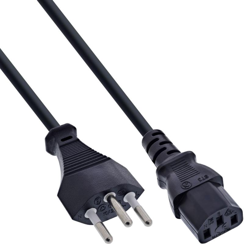 Netzkabel Schweiz auf C13 – 10 A