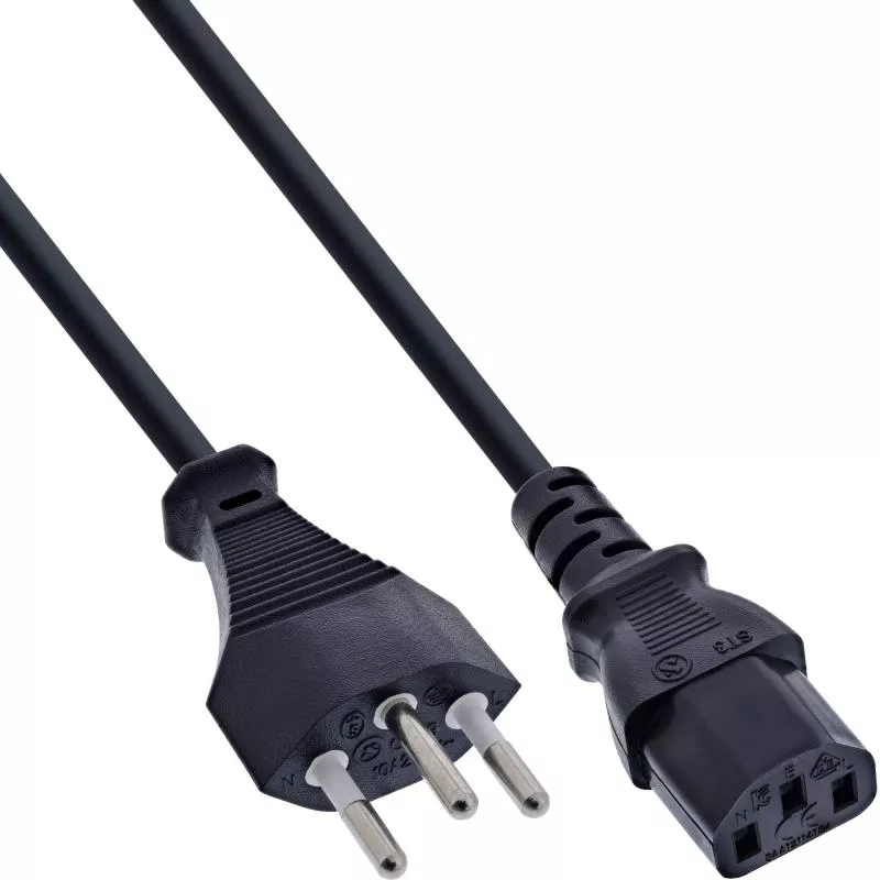 Netzkabel Schweiz auf C13 – 10 A