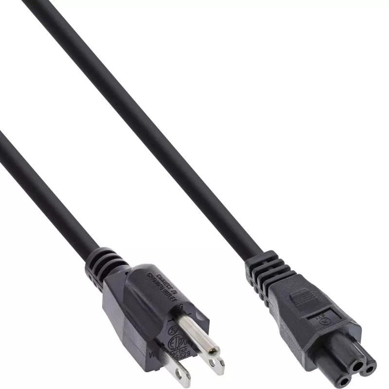 Notebook-Netzkabel USA/Kanada NEMA 5-15 auf C5 – 2 m