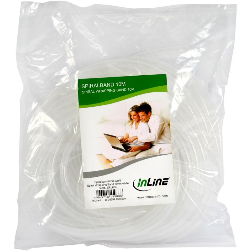 InLine® Spiralband 10m weiß 16mm