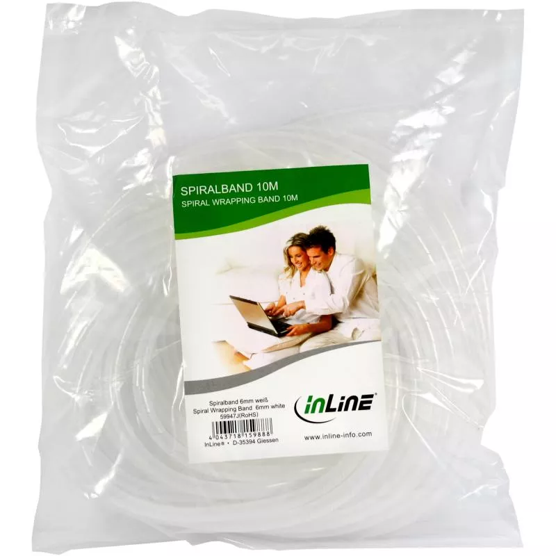 Spiralband Kabelschlauch – 10 m – Ø 16 mm – Weiß Spiralband Kabelschlauch – 10 m – Ø 16 mm – Weiß