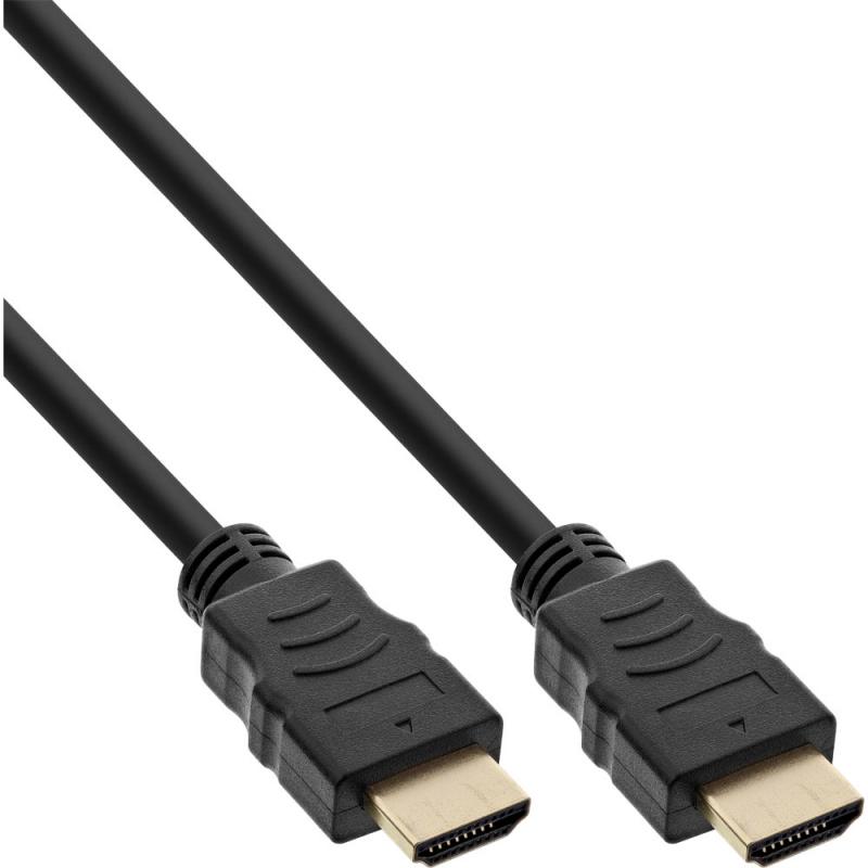 HDMI 1.4 High-Speed Kabel mit Ethernet – ST/ST, vergoldete Stecker, schwarz/gold