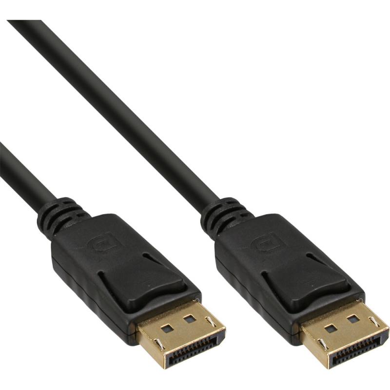 DisplayPort 1.2 Kabel 4K UHD, schwarz, vergoldete Kontakte
