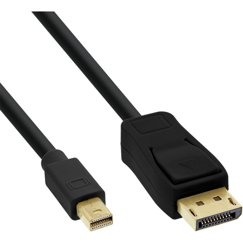 InLine® Mini DisplayPort zu DisplayPort Kabel Stecker Stecker schwarz