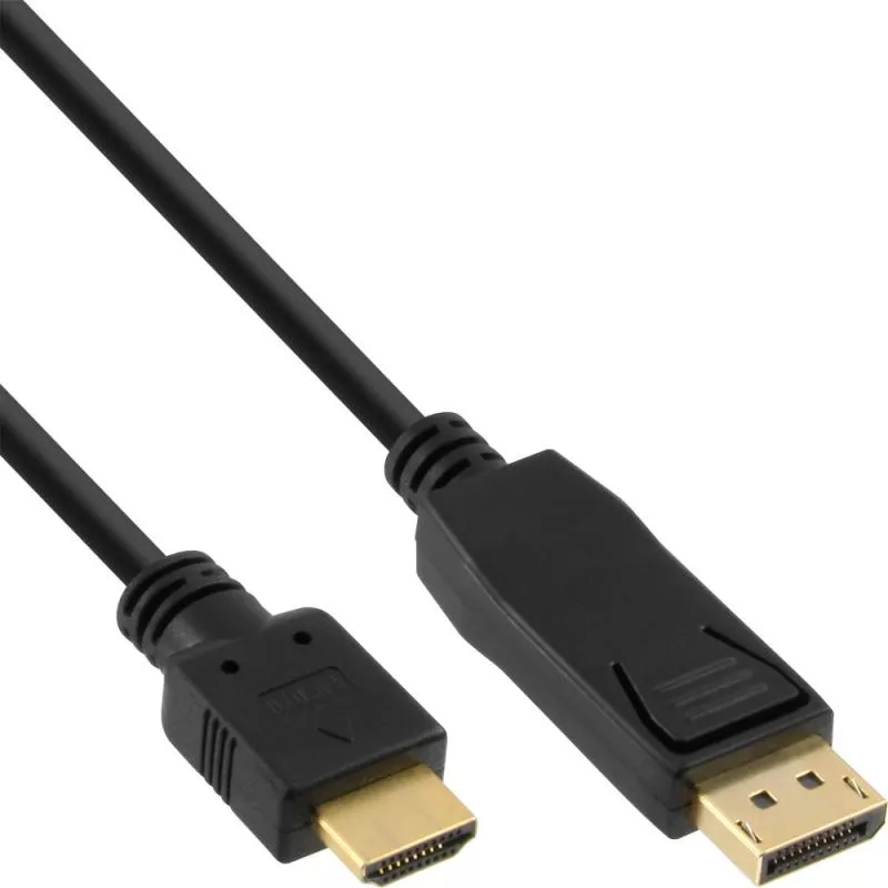 InLine® DisplayPort zu HDMI Kabel Stecker Stecker schwarz