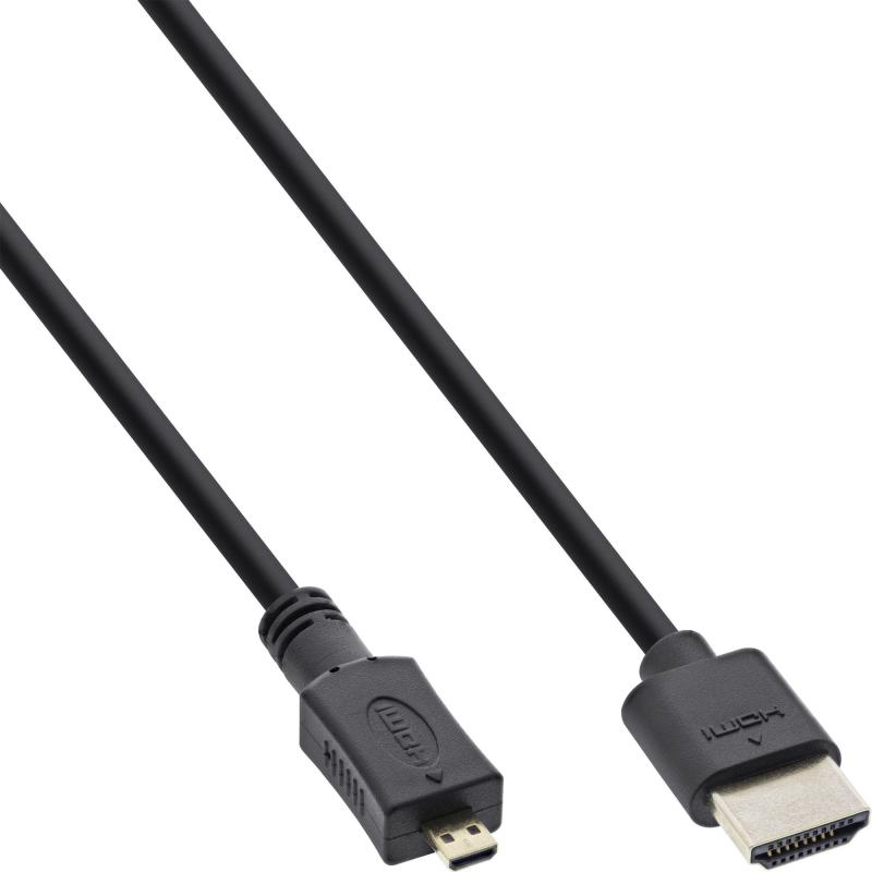 HDMI 2.0b Superslim Kabel 4K/60 Hz, HDMI-A auf Micro-HDMI-D