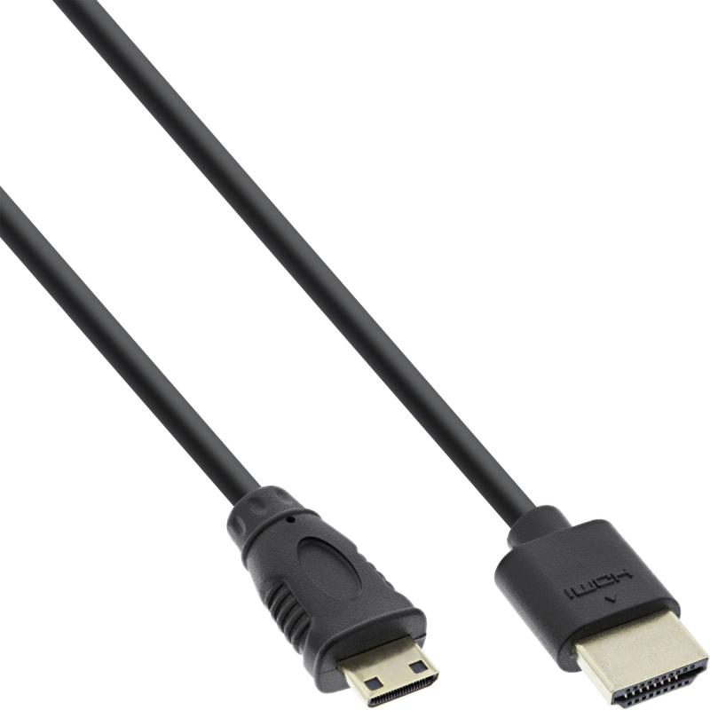 HDMI 2.0b Superslim Kabel 4K/60 Hz, HDMI-A auf Mini-HDMI-C
