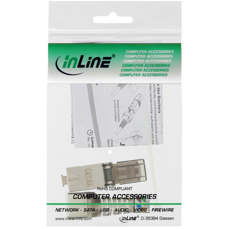 InLine® RJ45 Stecker Cat.6A 500MHz feldkonfektionierbar geschirmt