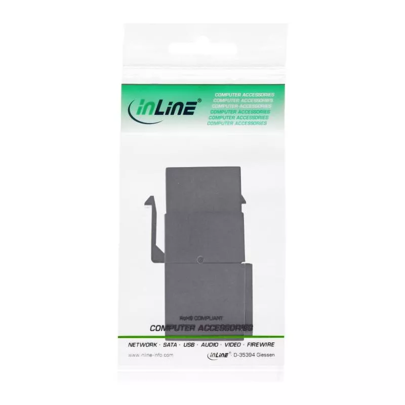 USB 2.0 Keystone-Modul Snap-In, Buchse/Buchse, 90° gewinkelt, schwarz
