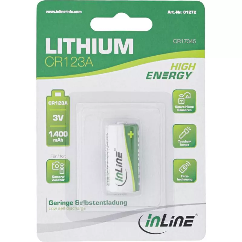 InLine® Lithium High Energy Batterie CR123A
