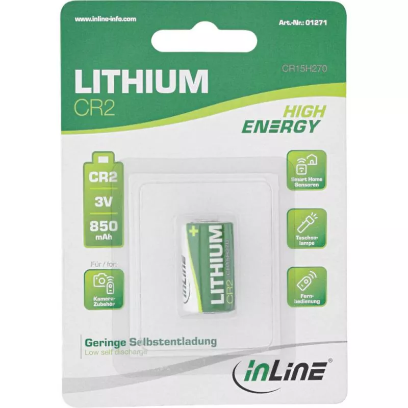 InLine® Lithium High Energy Batterie CR2