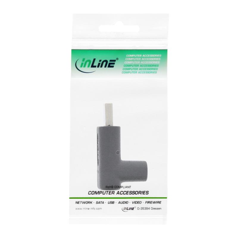 InLine® USB 3.2 Gen.2 Adapter USB-C Stecker an C Buchse oben/unten gewinkelt