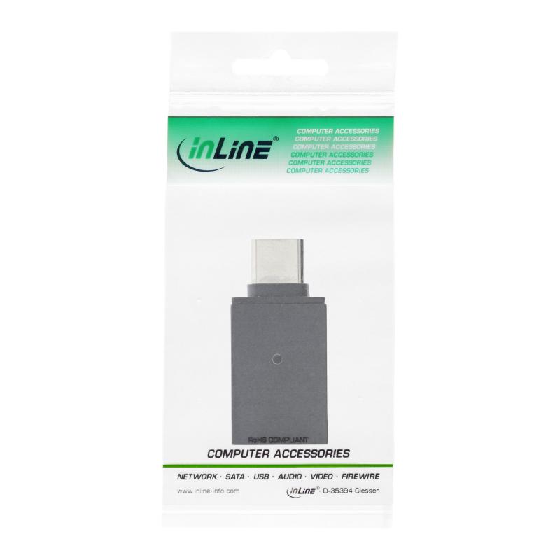 InLine® USB 3.2 Gen.2 Adapter USB-C Stecker an USB A Buchse OTG