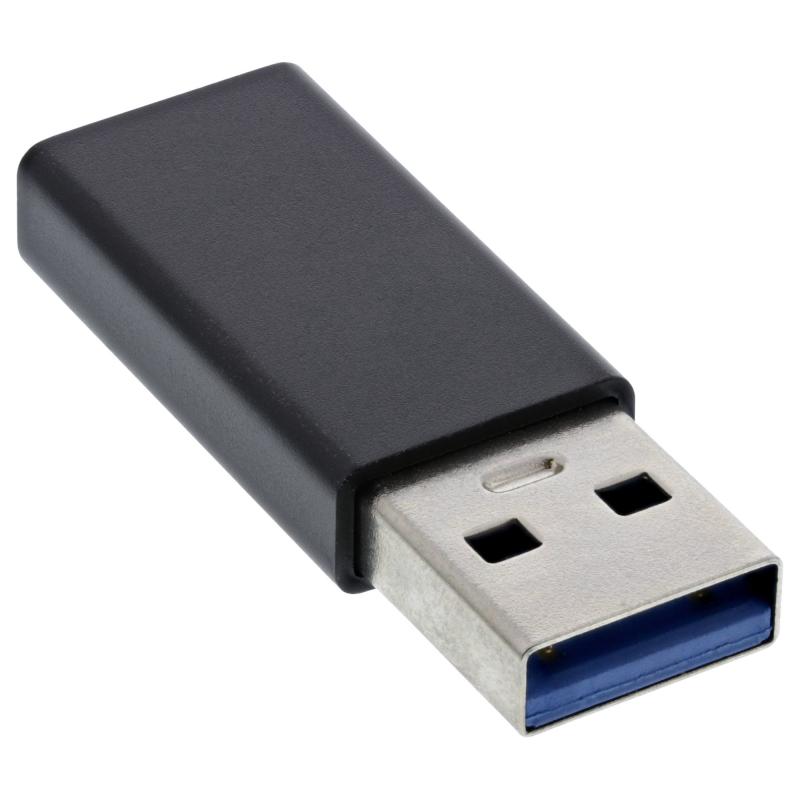 InLine® USB 3.2 Gen.2 Adapter USB-A Stecker auf USB-C Buchse