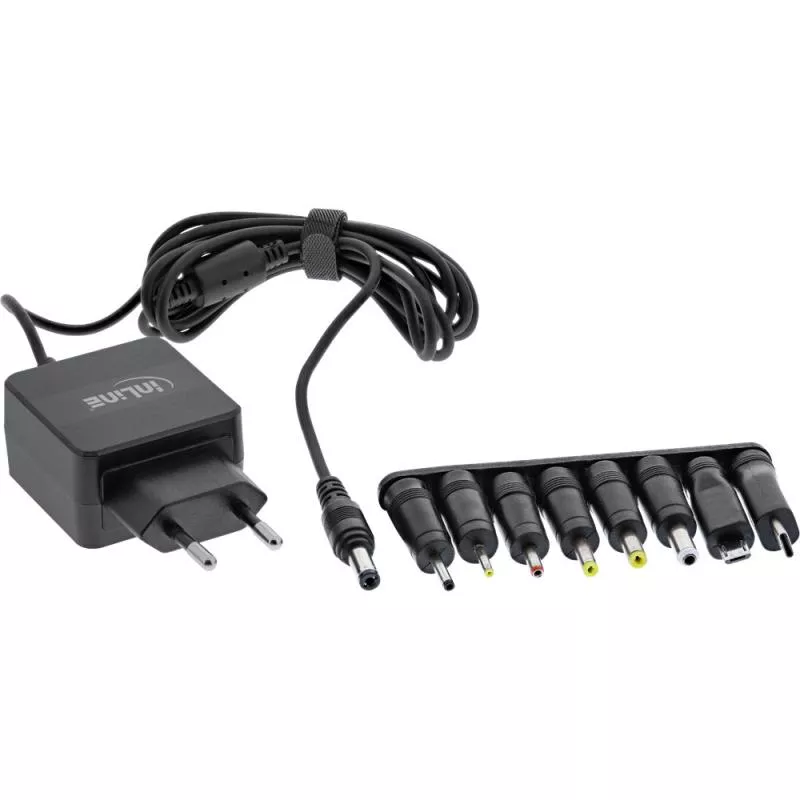 InLine® Universal Steckernetzteil 5V/15W mit 8 Wechselstecker Micro USB USB-C