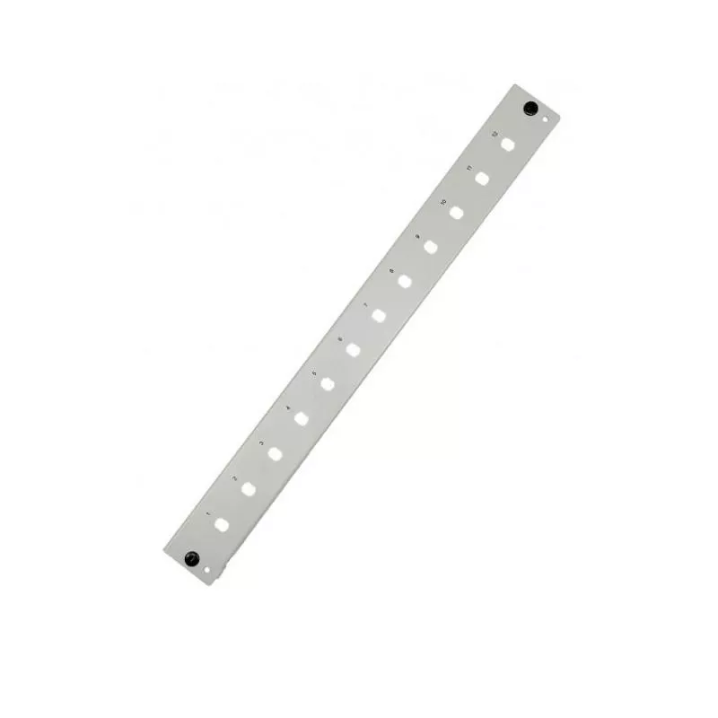 Frontblende für 19" LWL-Spleißbox 1 HE, 12× ST / FC Simplex