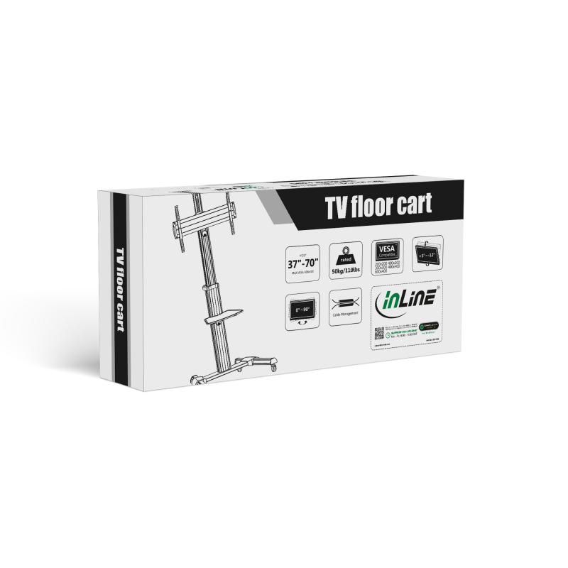 InLine® TV Wagen Höhenverstellbar für LED TV 37" bis 70" max 50kg