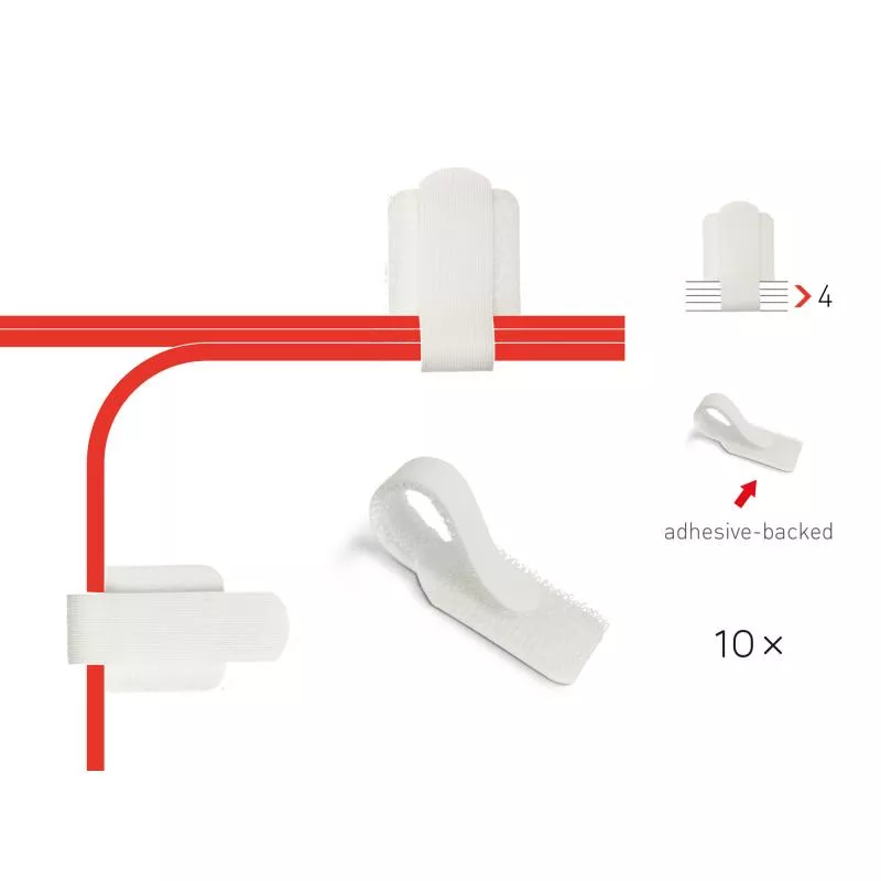 Label The Cable Wall LTC 3120 10er Set weiß