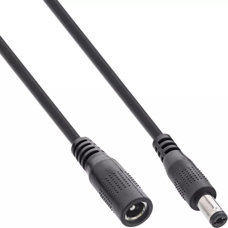 DC-Verlängerungskabel 5,5x2,1 mm – AWG 24 – schwarz
