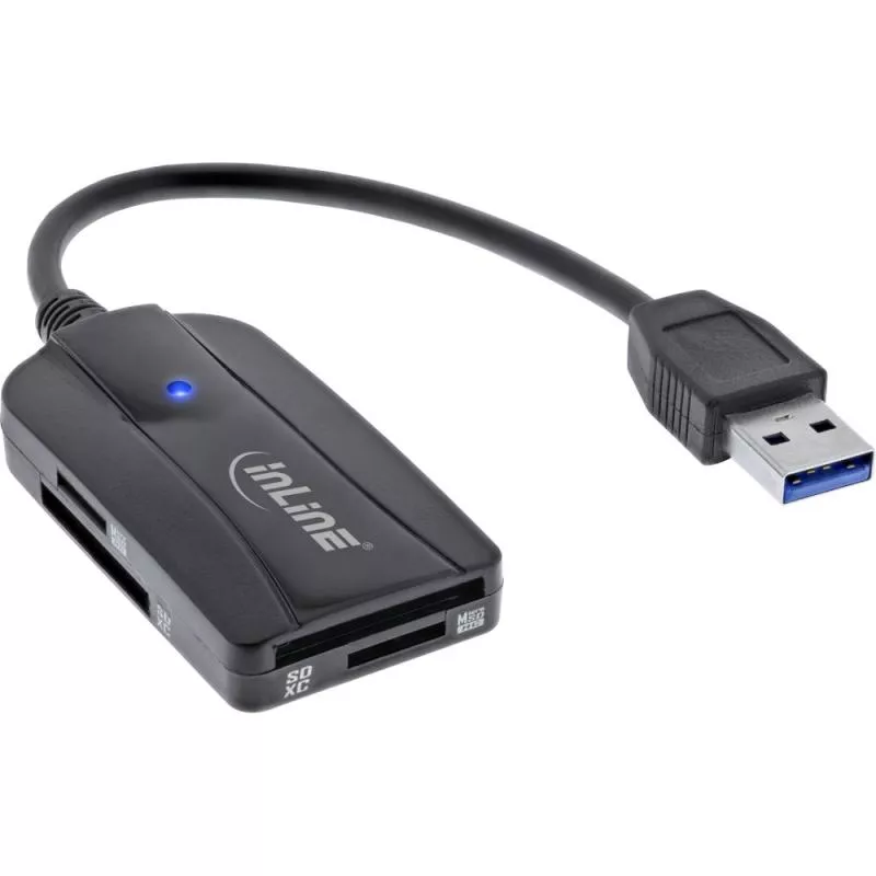 InLine® Card Reader USB 3.1 USB-A für SD/SDHC/SDXC microSD UHS-II kompatibel InLine® Card Reader USB 3.1 USB-A für SD/SDHC/SDXC microSD UHS-II kompatibel