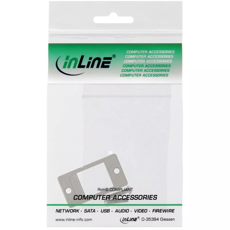InLine® Keystone Modulhalter 1fach Metall für flache Oberflächen