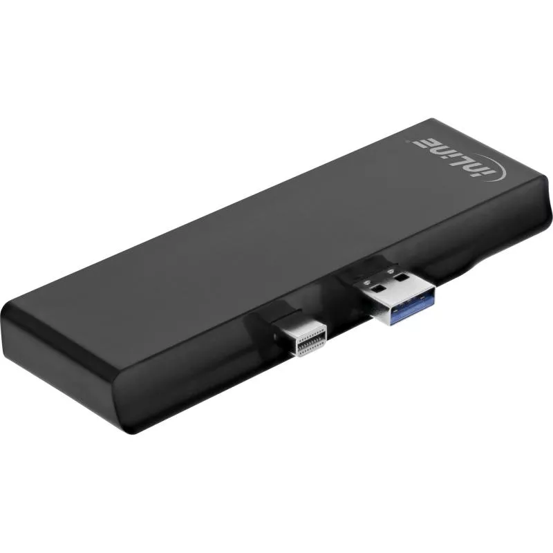 InLine® MultiHub Surface Pro 4/5/6 3-Port USB 3.2 Typ-A Buchse HDMI 4K Cardreader schwarz