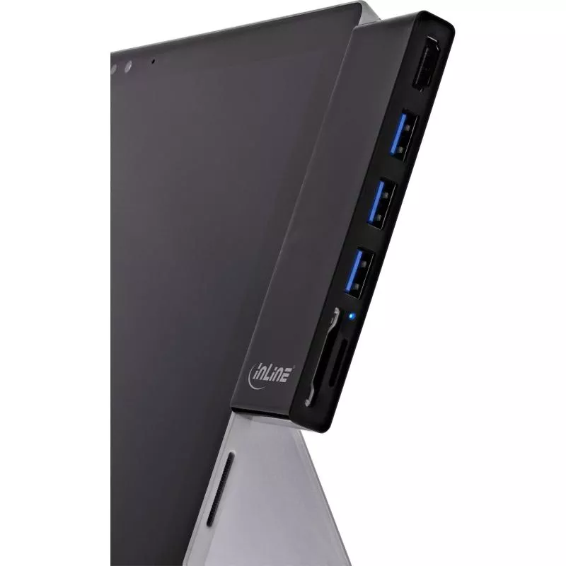 InLine® MultiHub Surface Pro 4/5/6 3-Port USB 3.2 Typ-A Buchse HDMI 4K Cardreader schwarz