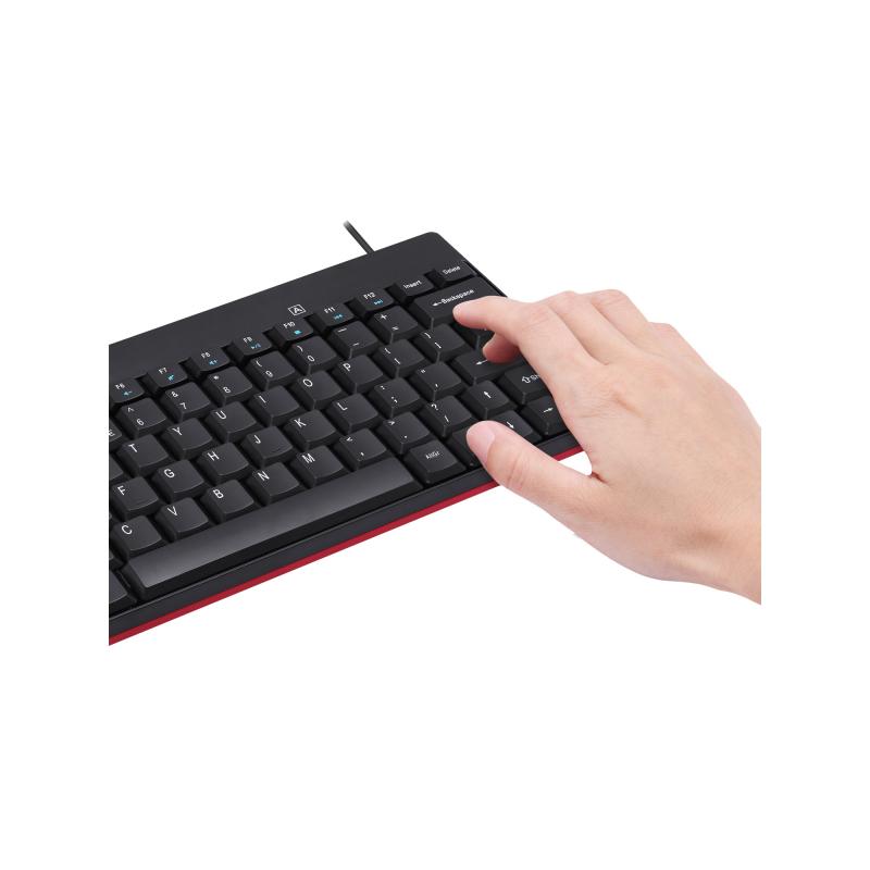 Perixx PERIDUO-212 DE Mini USB Tastatur und Maus Set schwarz