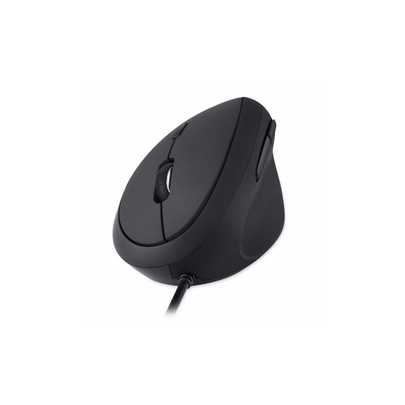 Perixx PERIMICE-519 kleine ergonomische Maus schwarz