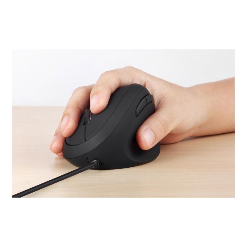Perixx PERIMICE-519 kleine ergonomische Maus schwarz