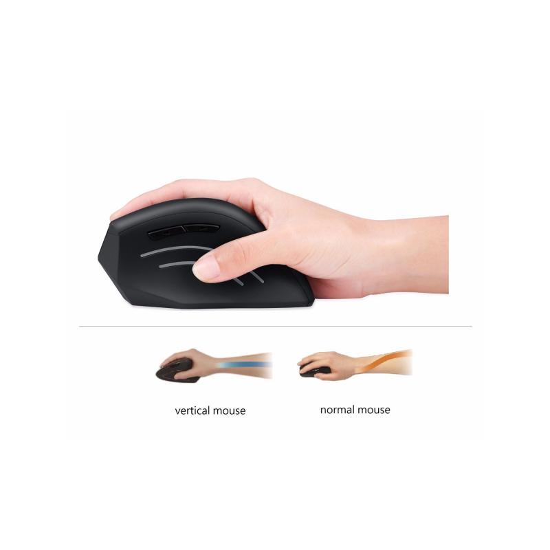 Perixx PERIMICE-608 programmierbare ergonomische Maus schnurlos schwarz