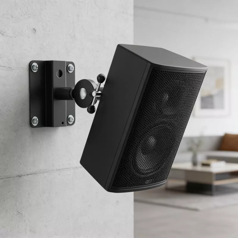 InLine® Lautsprecher Wandhalterung bis 15kg 2er Set schwarz