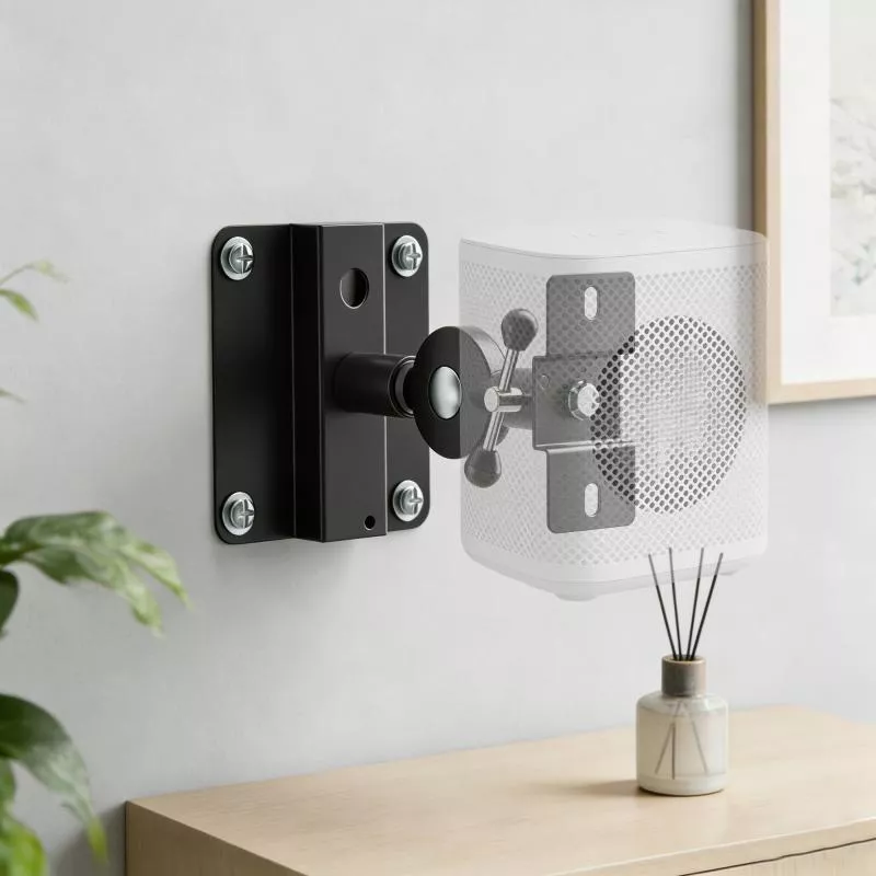 InLine® Lautsprecher Wandhalterung bis 15kg 2er Set schwarz