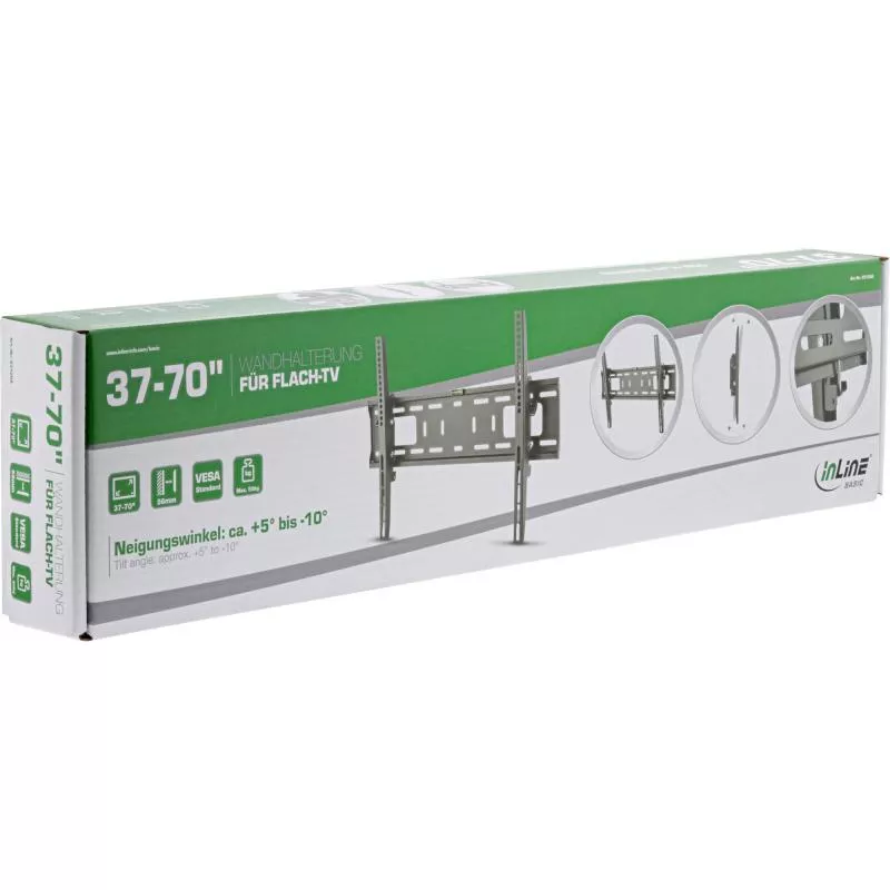 InLine® Basic Wandhalterung für Flach-TV 94-178cm (37-70") max. 50kg
