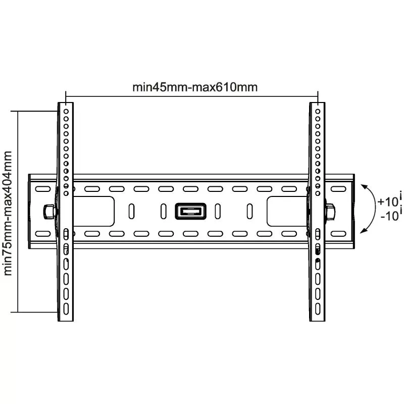 InLine® Wandhalterung TV 81-178cm (32-70") max. 75kg