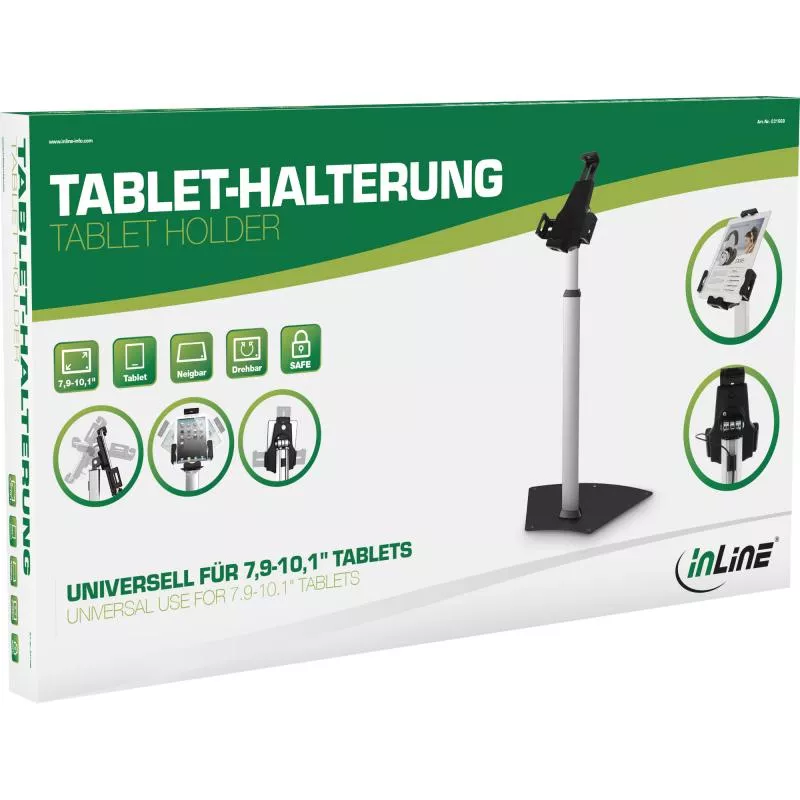 Tablet Bodenhalterung abschließbar für 7,9–10,1" – höhenverstellbar, neigbar, drehbar