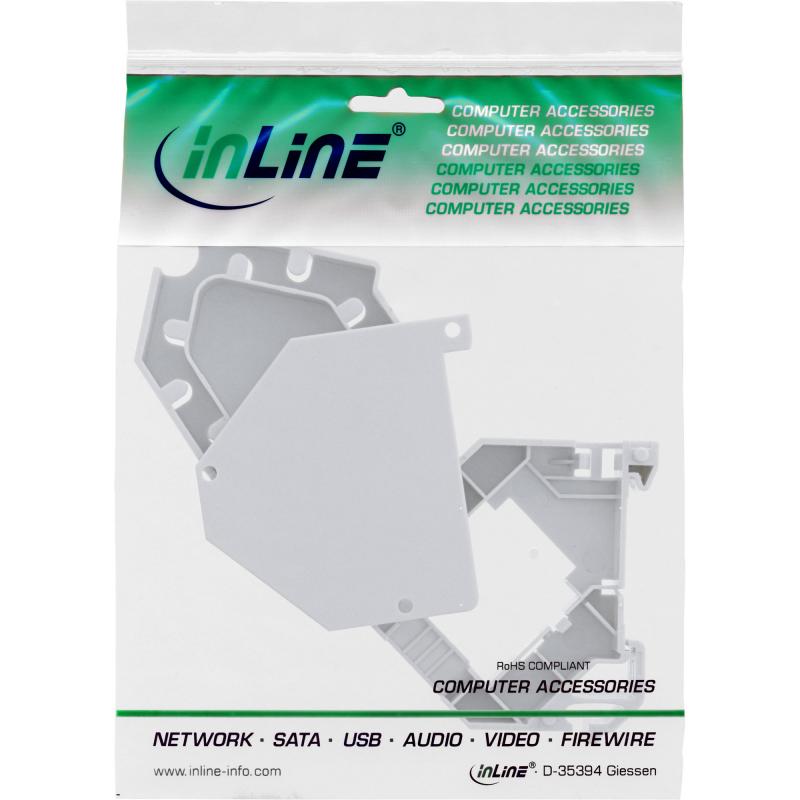 InLine® Keystone SNAPIn LWL Modulhalter 1fach für Hutschiene