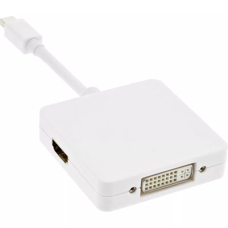 InLine® Mini DisplayPort zu HDMI DVI DisplayPort Adapterkabel weiß InLine® Mini DisplayPort zu HDMI DVI DisplayPort Adapterkabel weiß