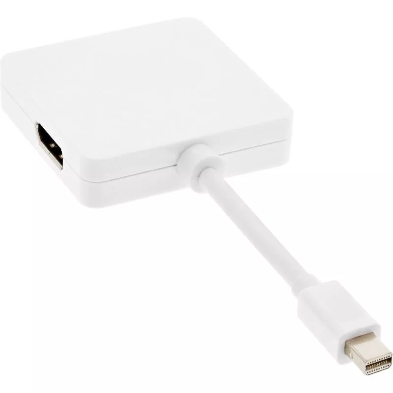 InLine® Mini DisplayPort zu HDMI DVI DisplayPort Adapterkabel weiß