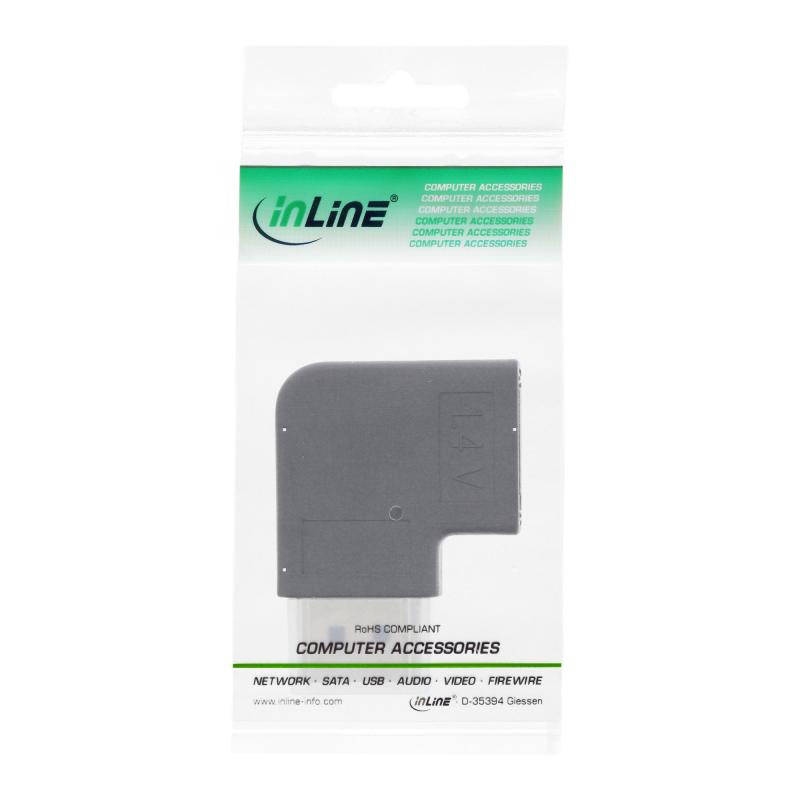 InLine® DisplayPort Adapter DisplayPort Stecker Buchse links gewinkelt